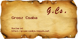 Grosz Csaba névjegykártya