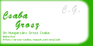 csaba grosz business card